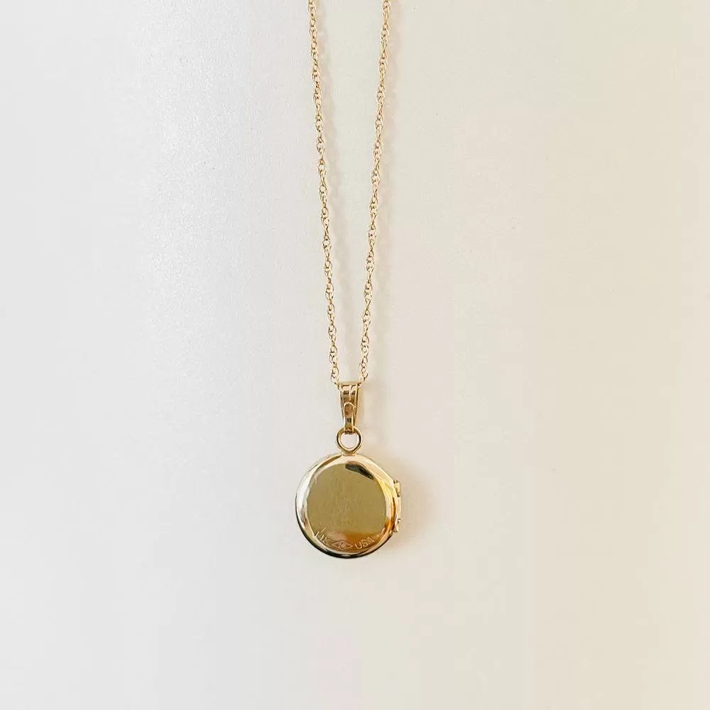 14k Yellow Gold Petite Silhouette Locket