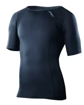 2XU Mens Compression Short Sleeve Top | Black