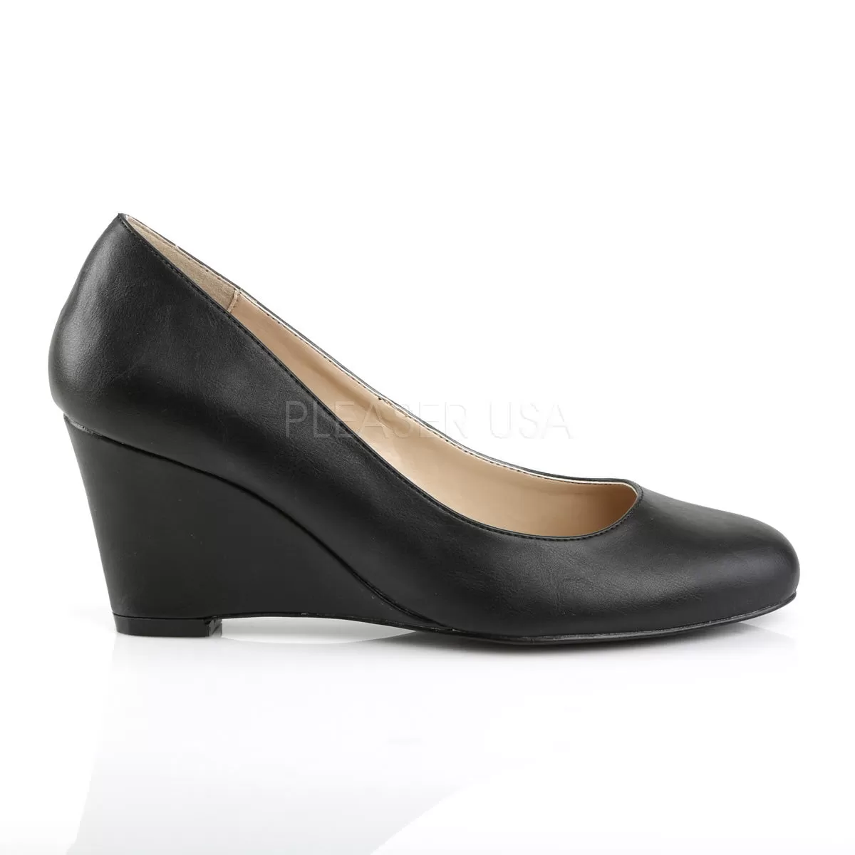 3 Inch Heel KIMBERLY-08 Black Pu