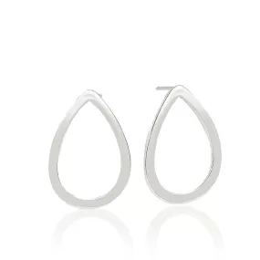 925 Sterling Silver drop shape dangle earrings