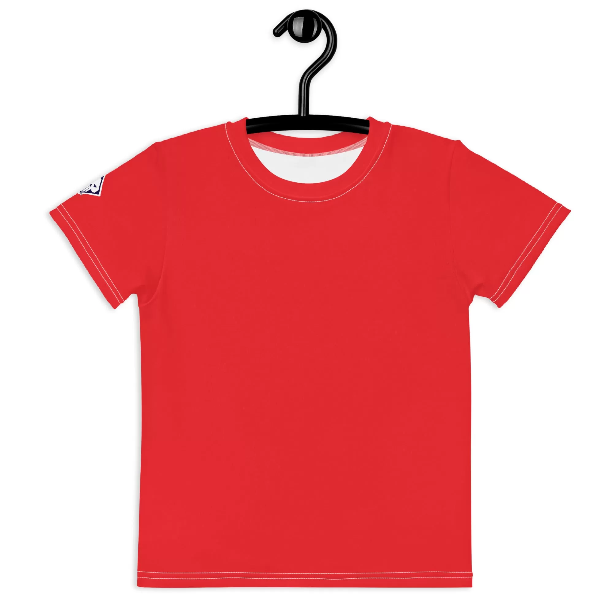 Active Boys' Essential: Short Sleeve Solid Color Rash Guard - Scarlet