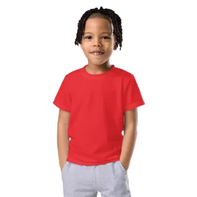 Active Boys' Essential: Short Sleeve Solid Color Rash Guard - Scarlet