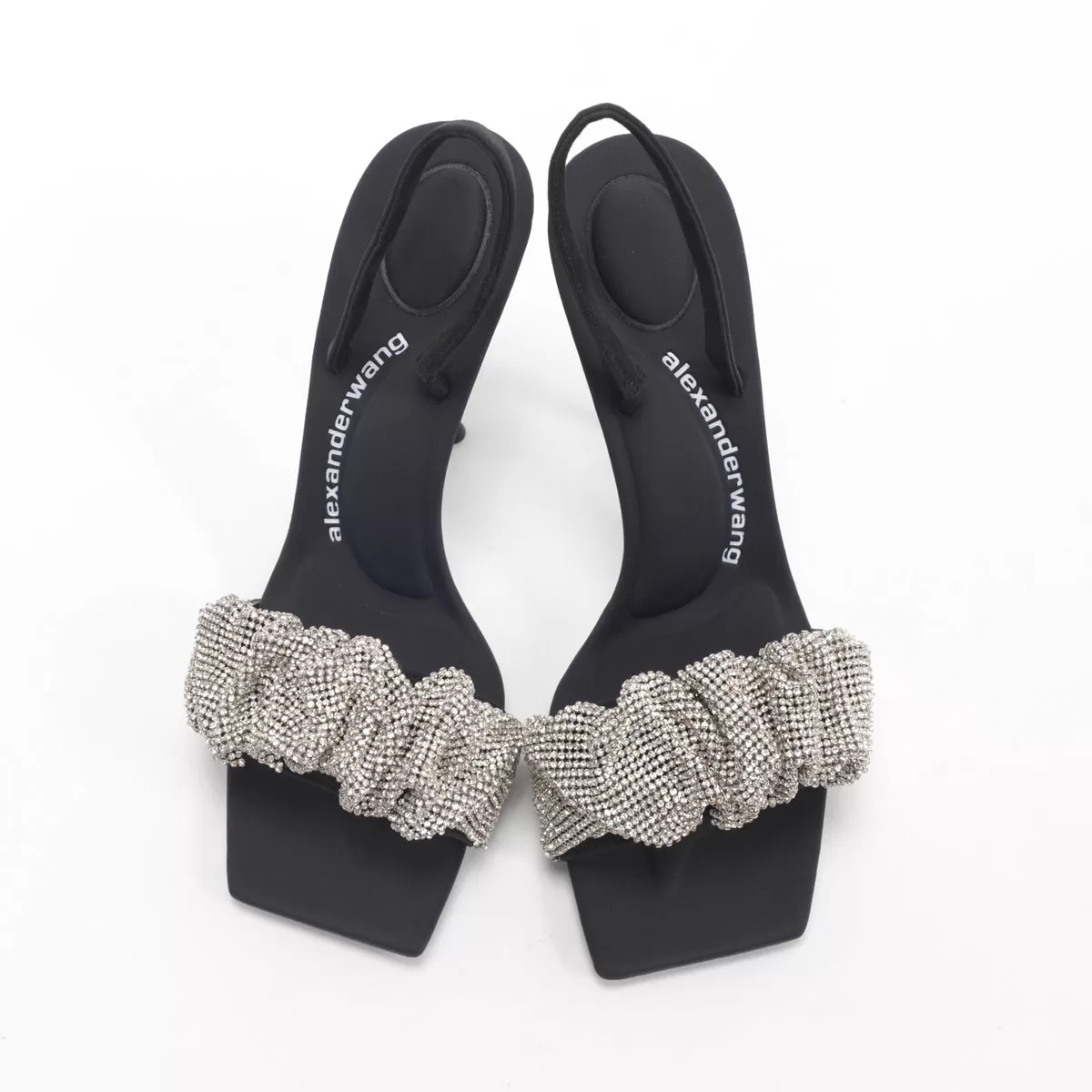 Alexander Wang Black Crystal Embellished Julie Sandals 39