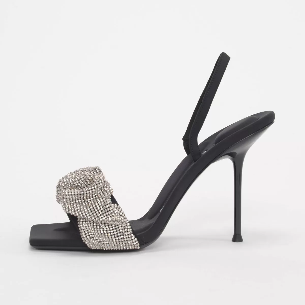 Alexander Wang Black Crystal Embellished Julie Sandals 39