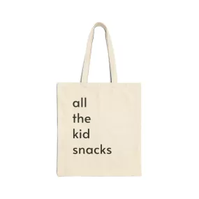 All the Kid Snacks Cotton Canvas Tote Bag