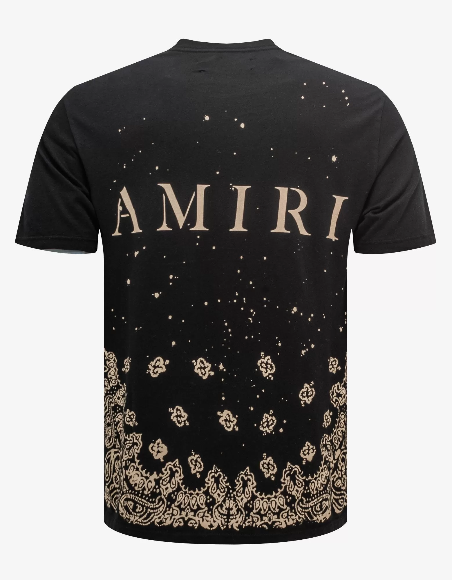 Amiri Black Bandana Bleach MA T-Shirt