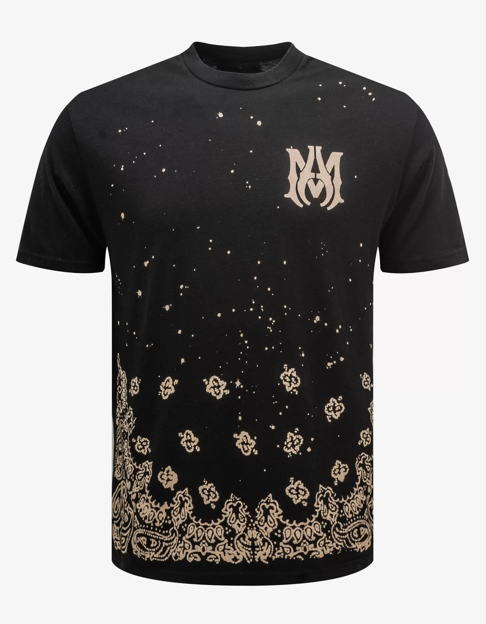 Amiri Black Bandana Bleach MA T-Shirt