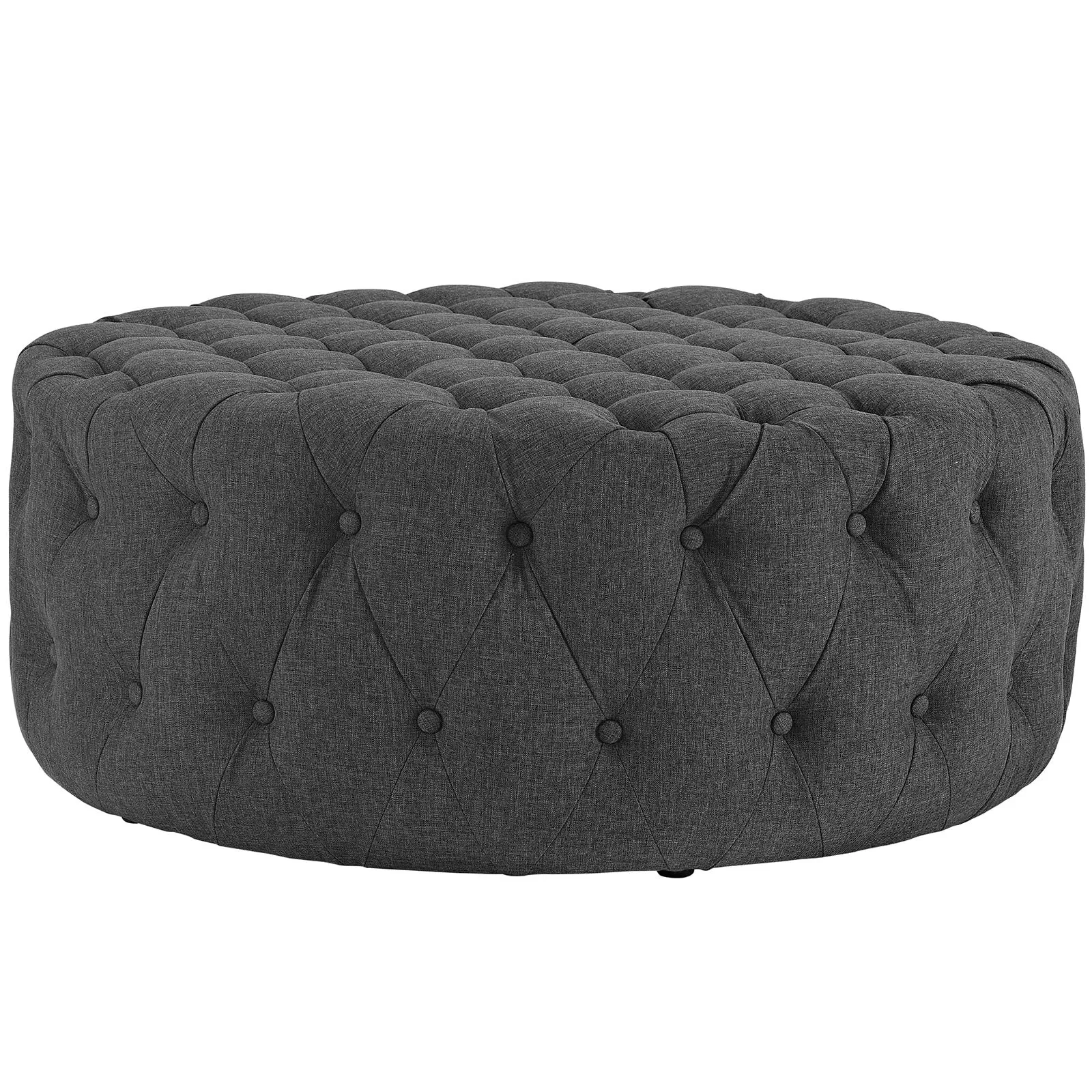 Amour Upholstered Fabric Ottoman