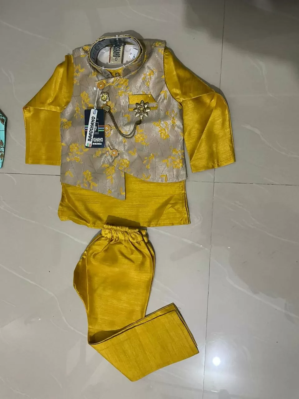 BAADSHAAHO Kurta, Pajama with Jacket for Baby Boy