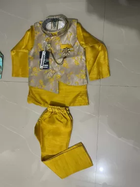 BAADSHAAHO Kurta, Pajama with Jacket for Baby Boy