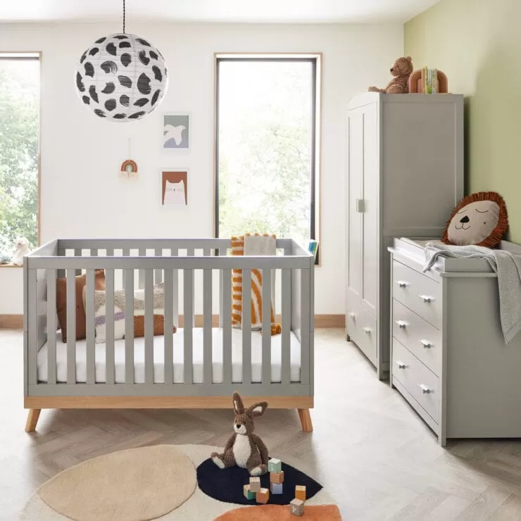 Babymore Mona 3 Piece Room Set - Grey