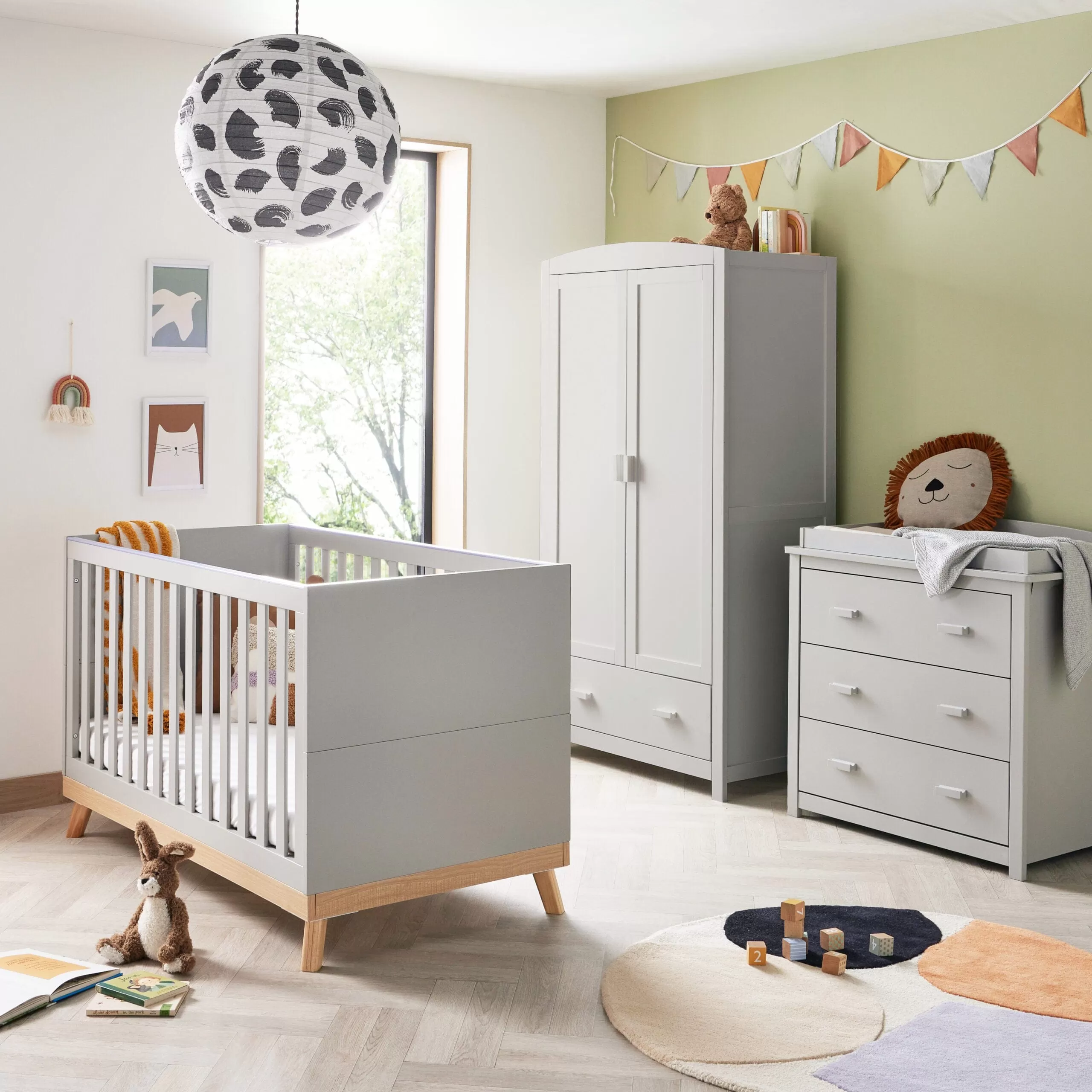 Babymore Mona 3 Piece Room Set - Grey