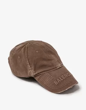 Balenciaga Beige Logo Visor Cap