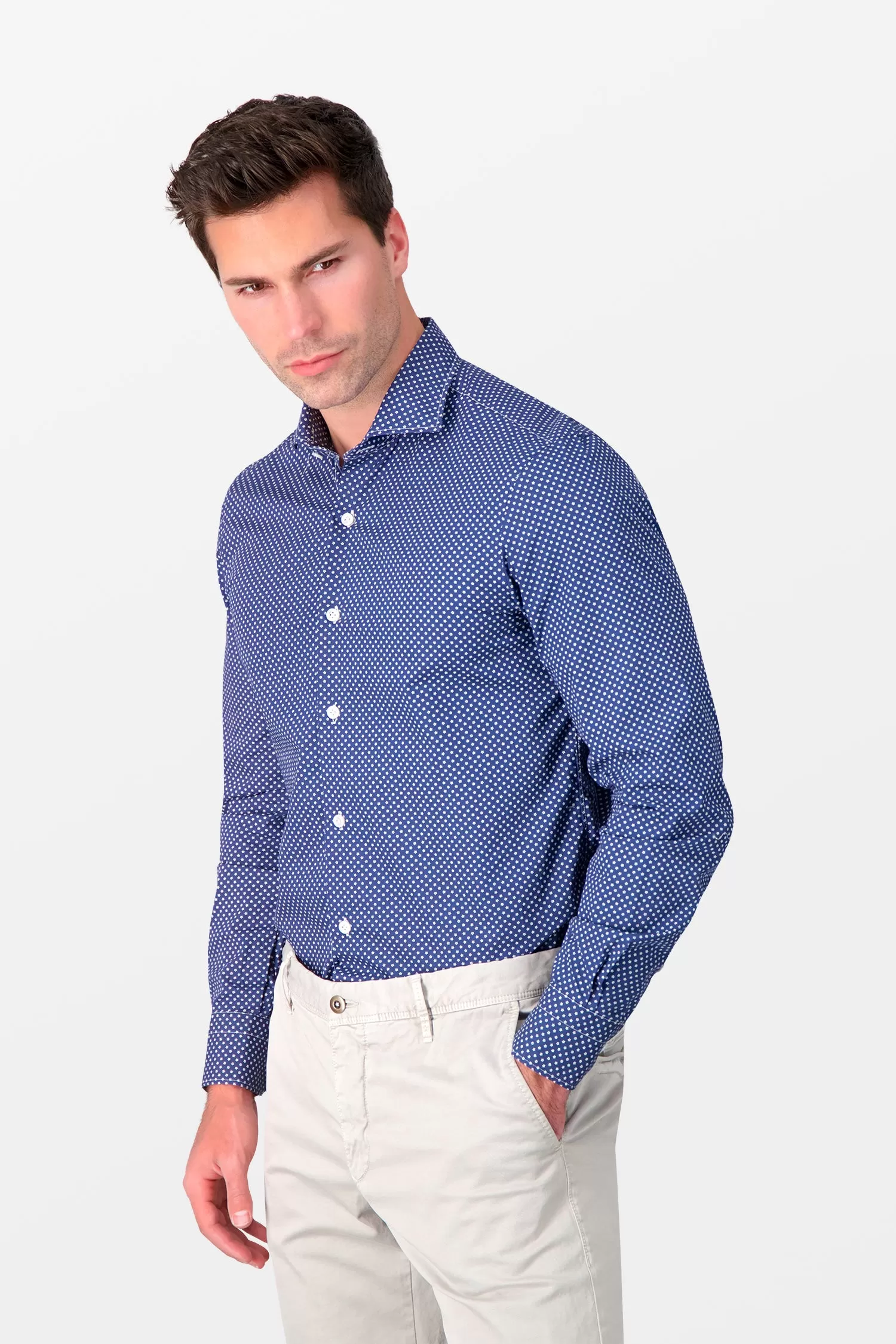 Barba Napoli Blue Classic Shirt