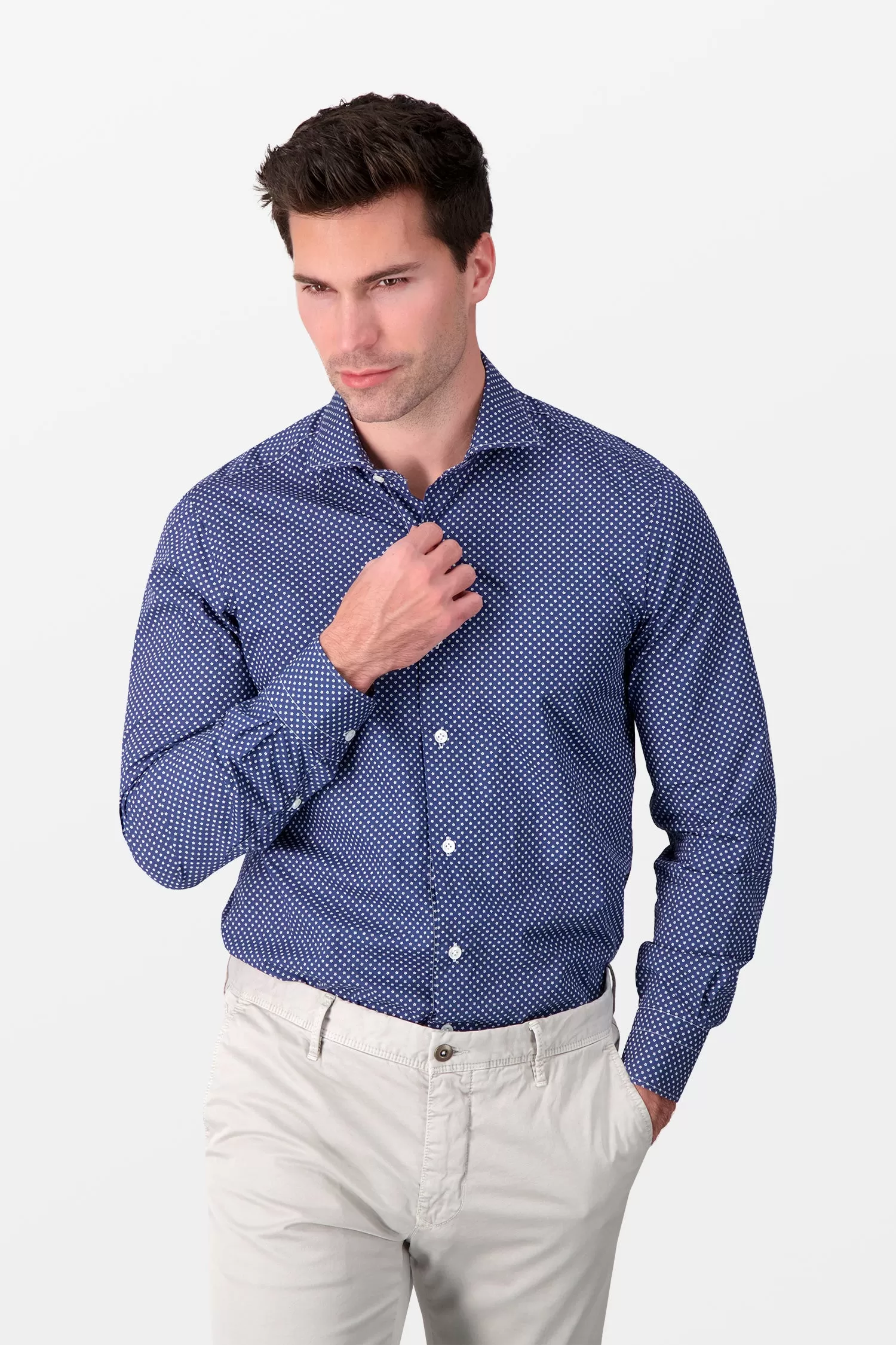 Barba Napoli Blue Classic Shirt