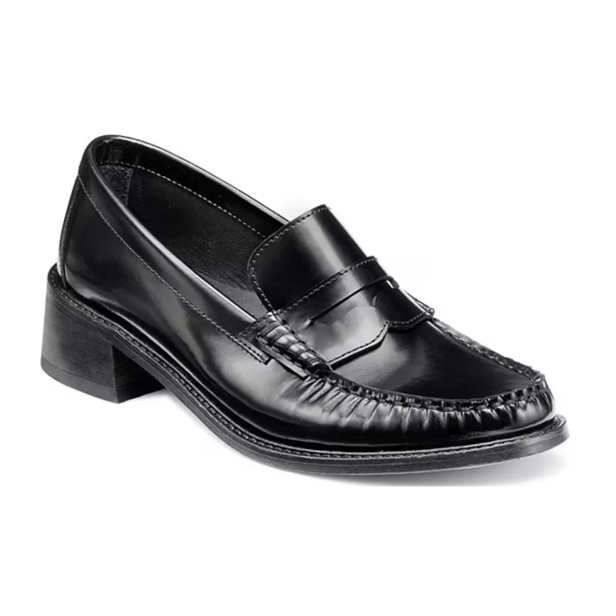 Bass Women's Whitney Heel Loafer Black Leather