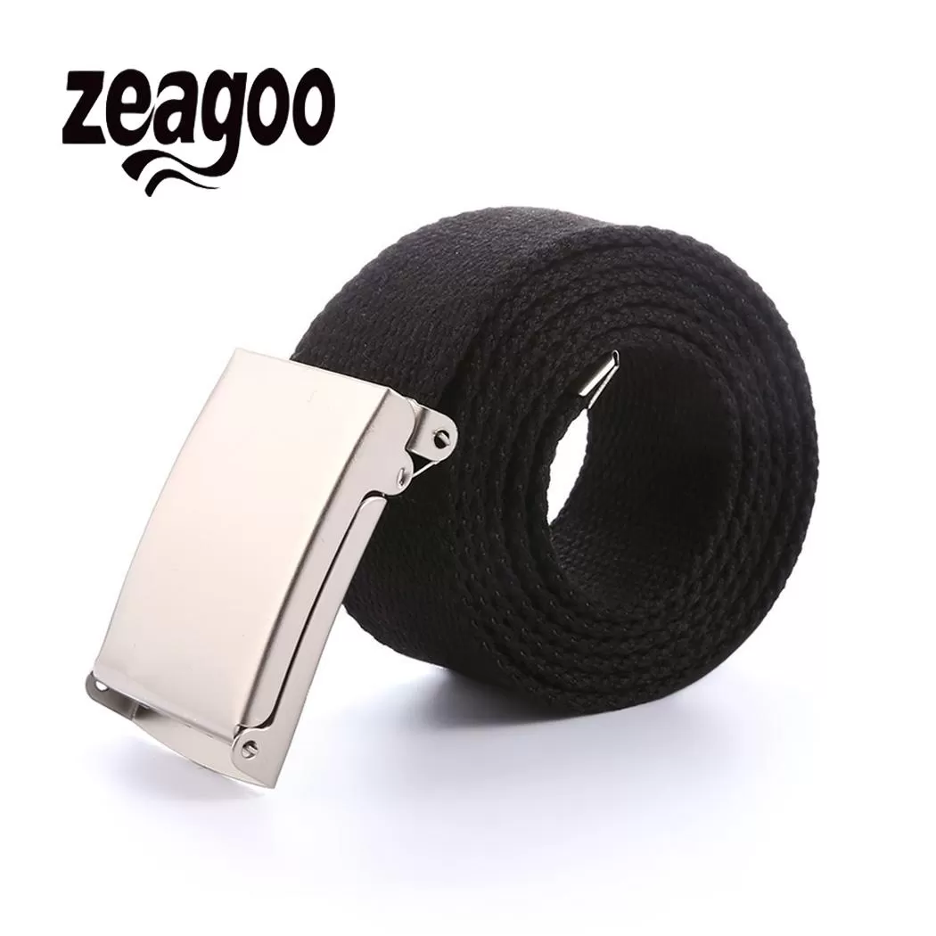 Belt Men Canvas Automatic Metal Buckle Men's Nylon Belt