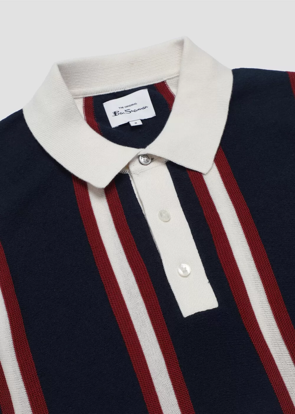 Ben Sherman Mod Knitted Rugby Polo Dark Navy