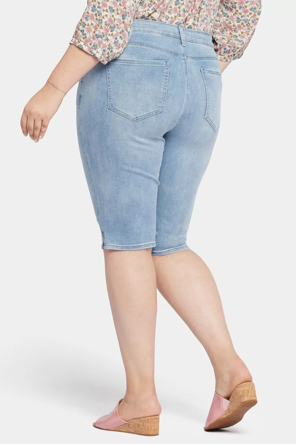 Bike Capri Jeans In Plus Size - Afterglow