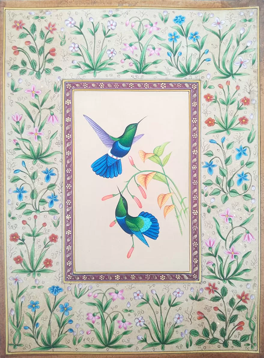 Birds in Miniautre art by Mohan Prajapati