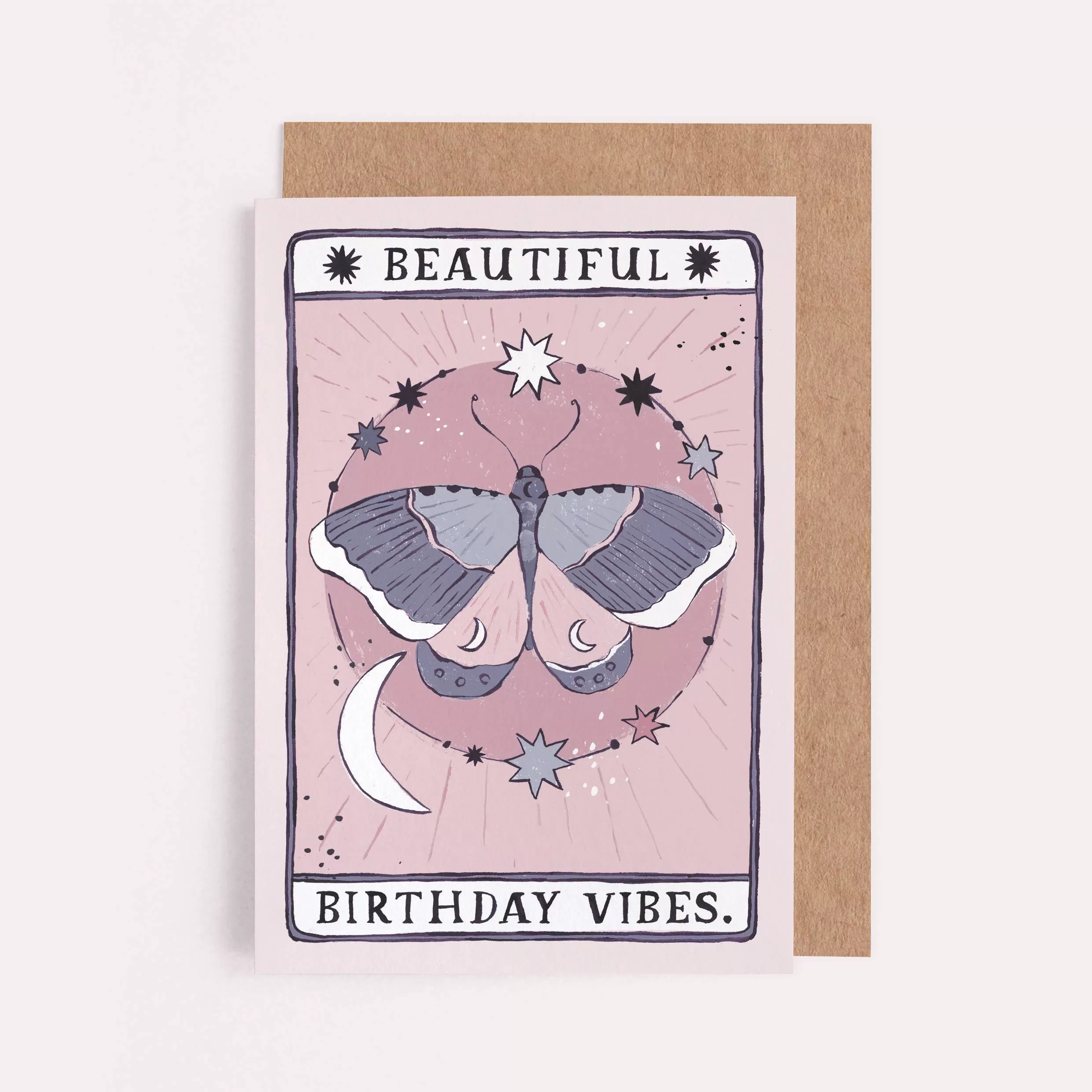 Birthday Vibes Greeting Card - Tarot Moth