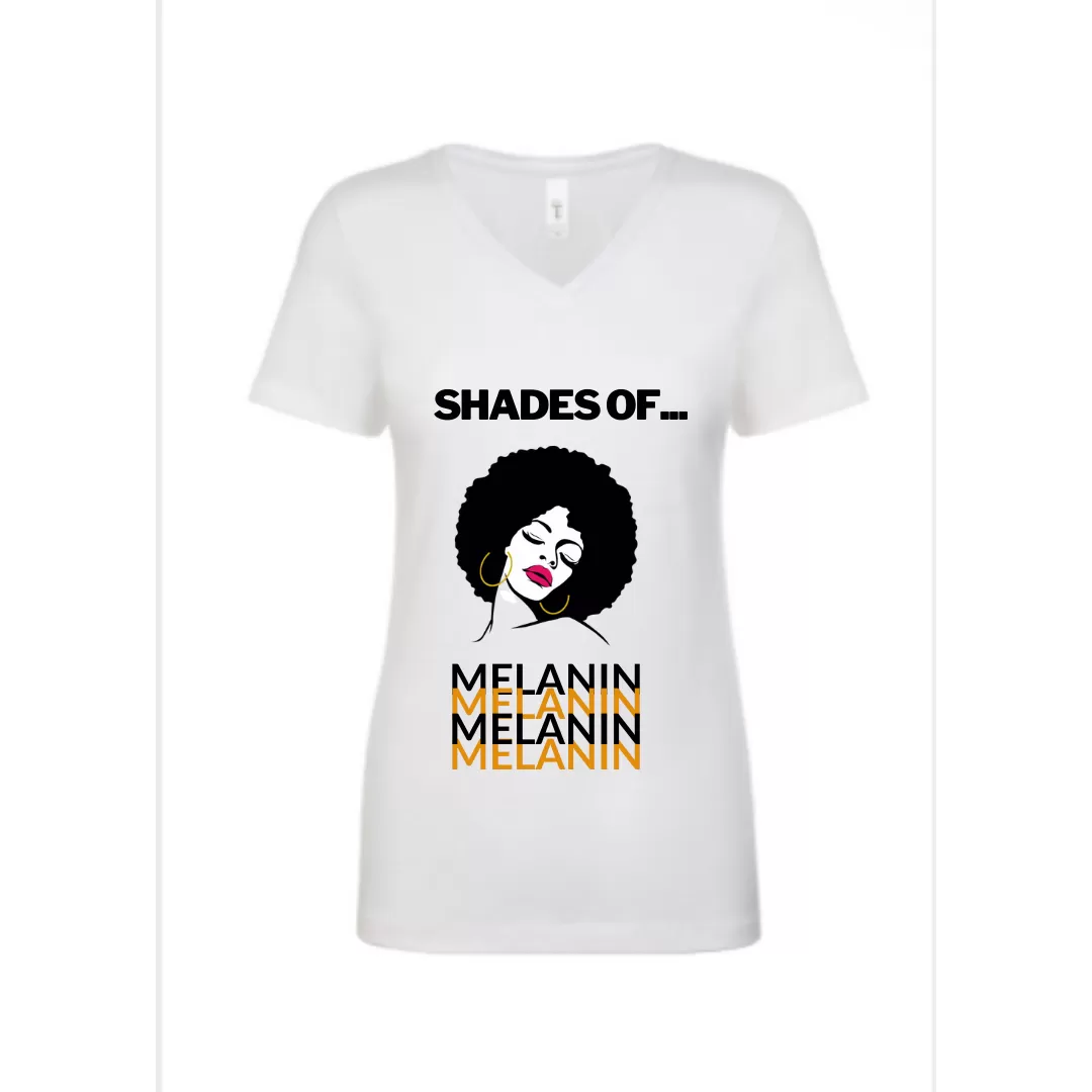 Black Beauty, (Shades of Melanin), African Goddess, Casual Afrocentric Tee Shirt For Women