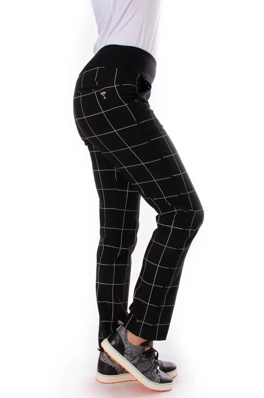 Black/White Trophy Pull-On Pant