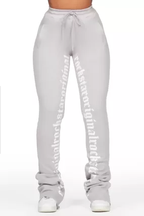 Blakely Heather Grey Super Stacked Pant