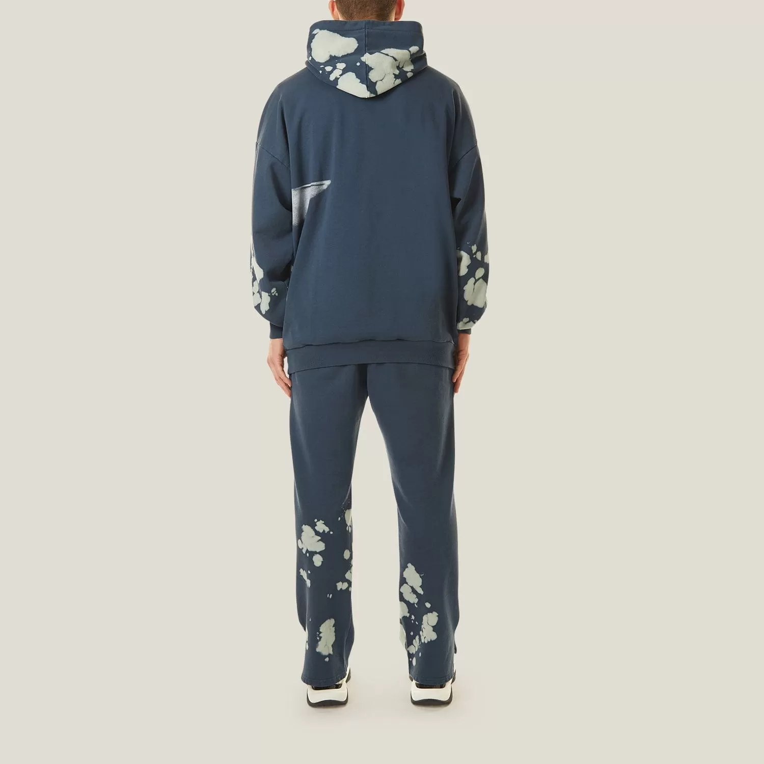 BLEACHED BOY HOODIE - NAVY