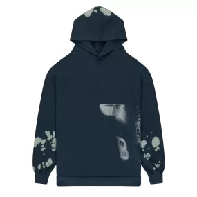 BLEACHED BOY HOODIE - NAVY