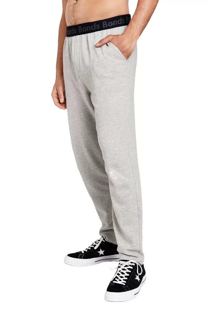 Bonds Mens Essentials Straight Trackie Trackpant Grey Marle