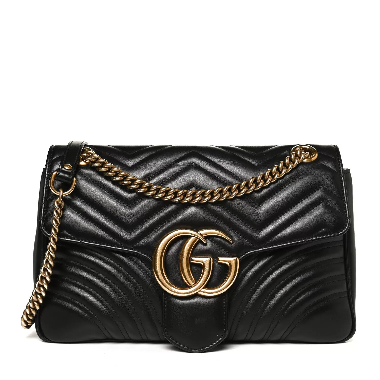 Calfskin Matelasse Medium GG Marmont Shoulder Bag