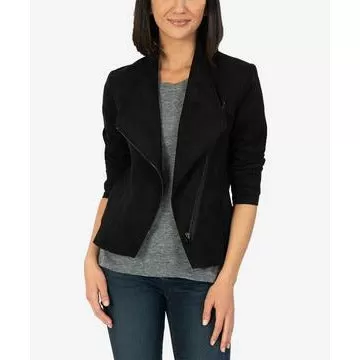 Carina Faux Suede Drape Jacket