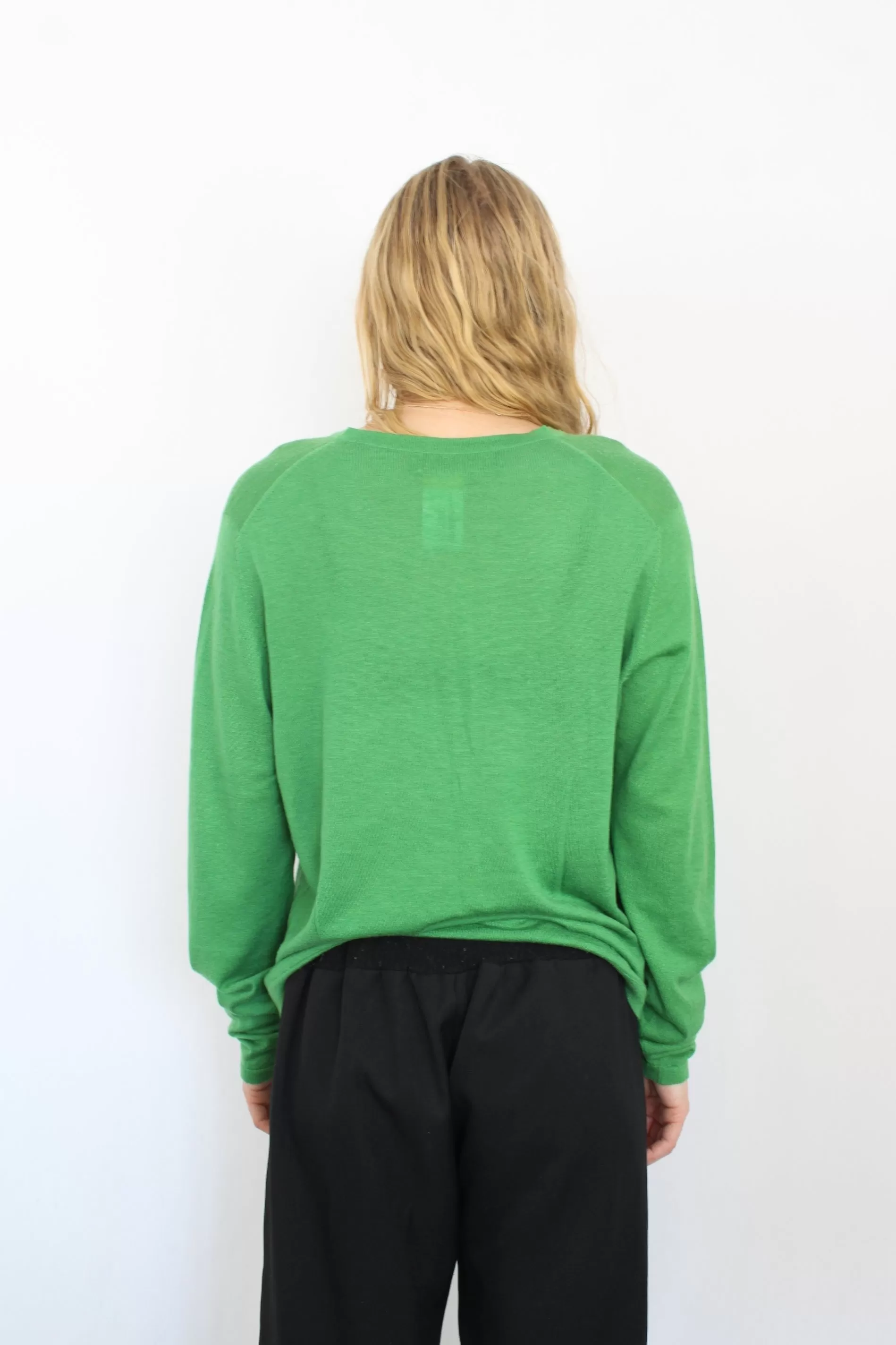 Caroline Sills - Green Cashmere Cardigan