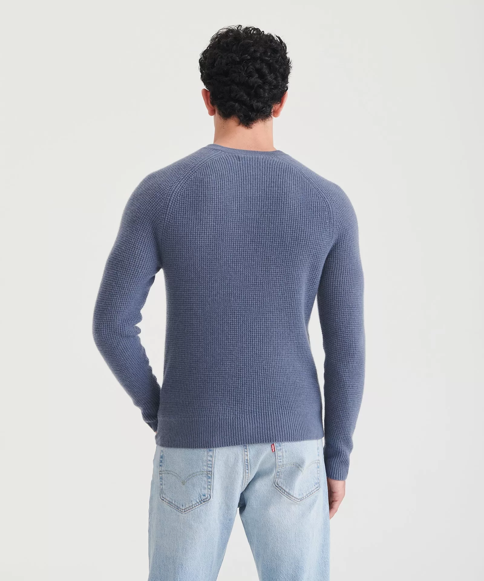 Cashmere Waffle Crewneck Sweater