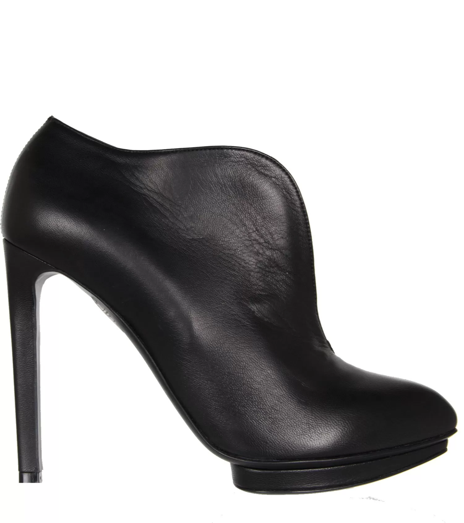 Centre Split Ankle Boots, Black