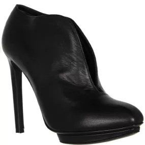 Centre Split Ankle Boots, Black