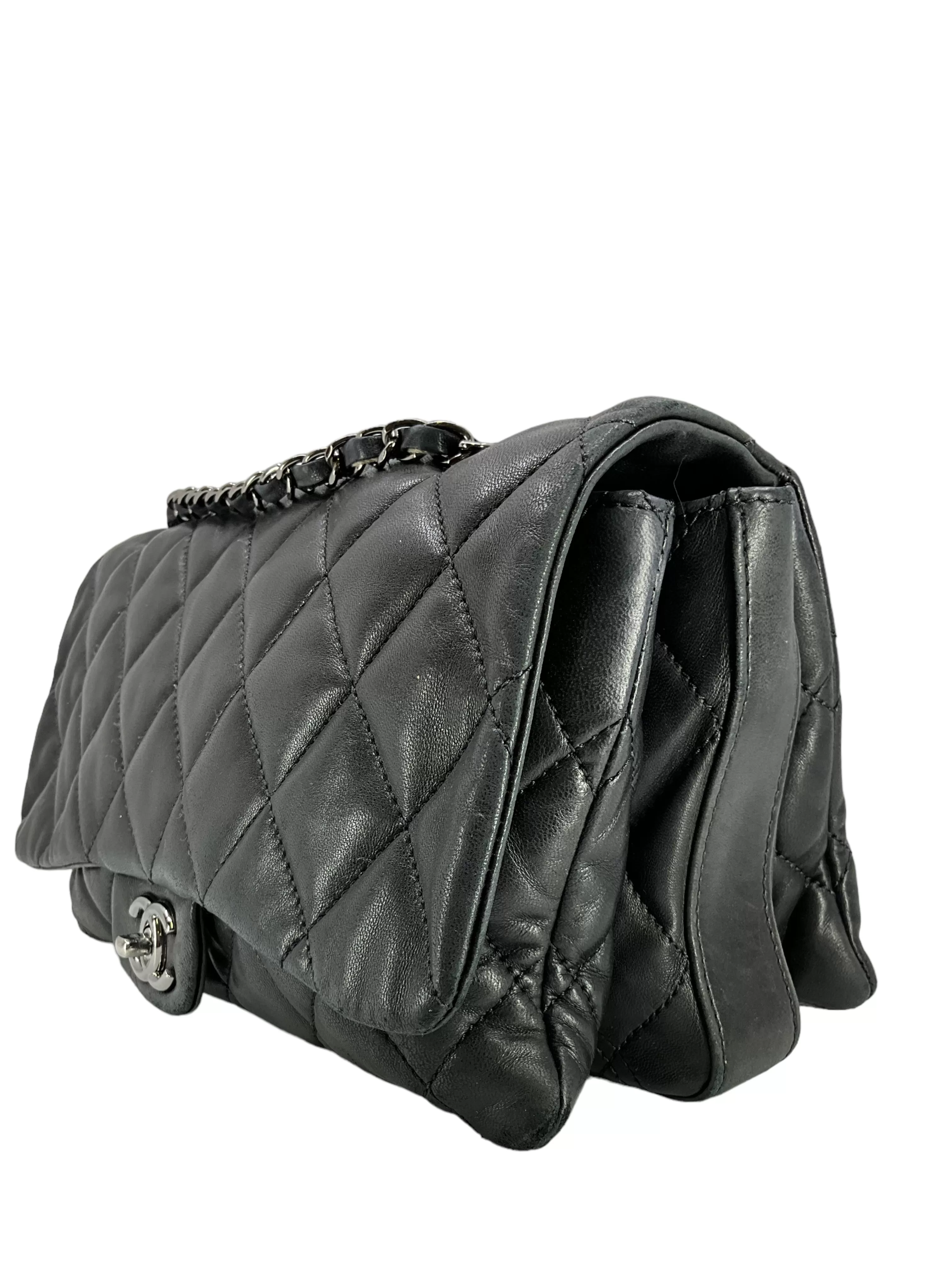 CHANEL Lambskin Quilted Jumbo Chanel 3 Flap Bag