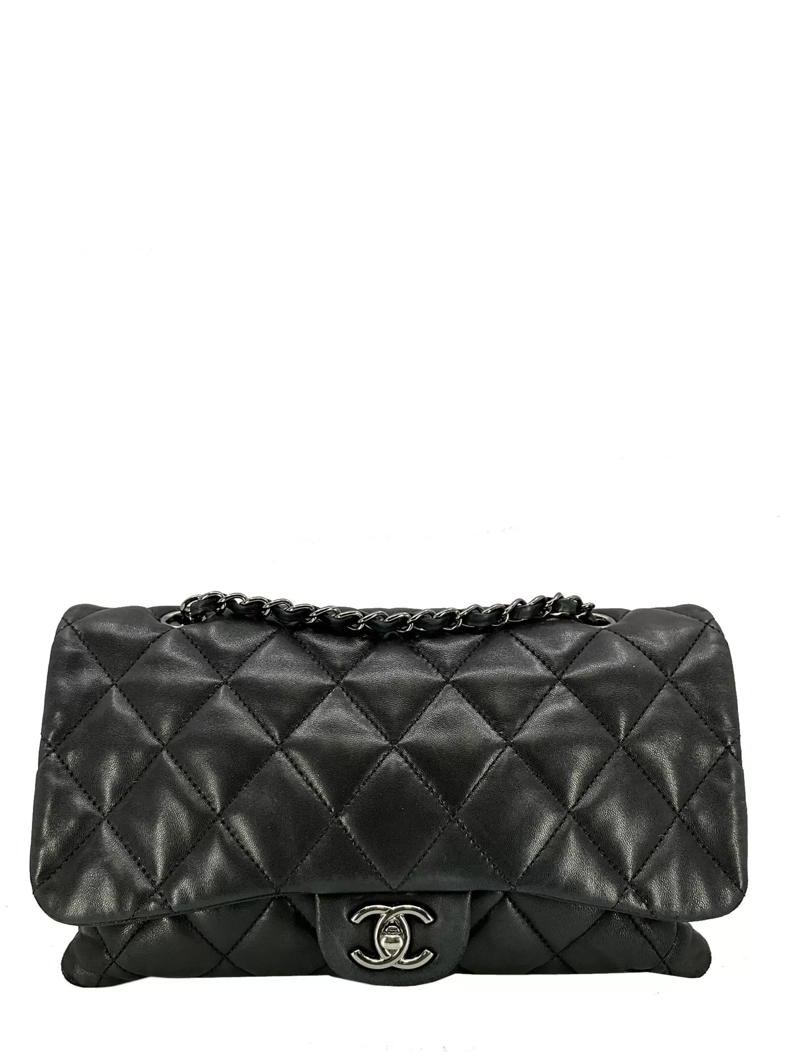 CHANEL Lambskin Quilted Jumbo Chanel 3 Flap Bag