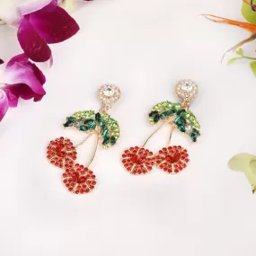 Cherry On Top Red And Green Earring