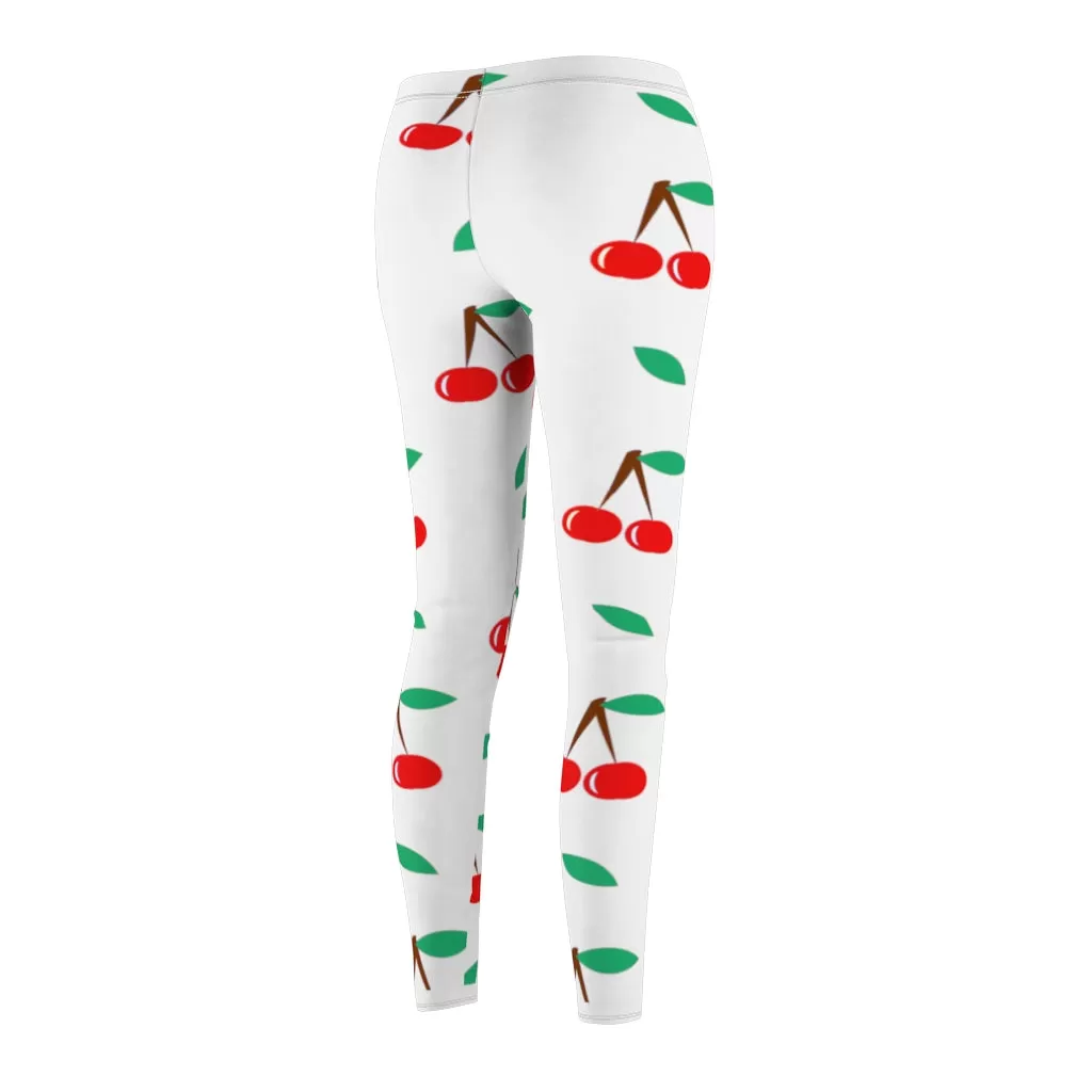 Cherry Pattern Leggings by Tshirt Unlimited