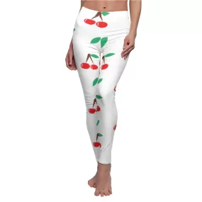 Cherry Pattern Leggings by Tshirt Unlimited