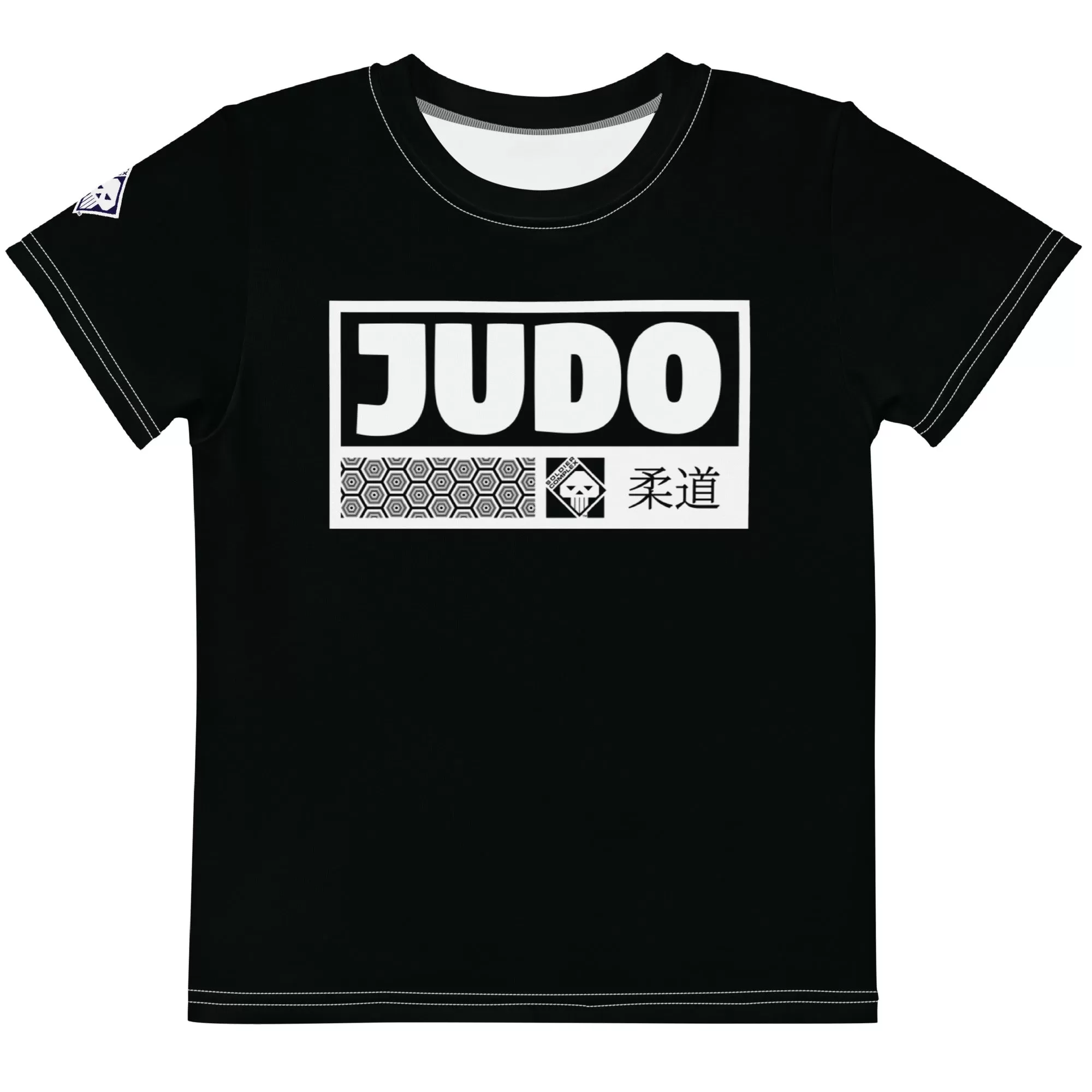 Chic Sun Defense: Girl's Short Sleeve Judo Rash Guard - Noir