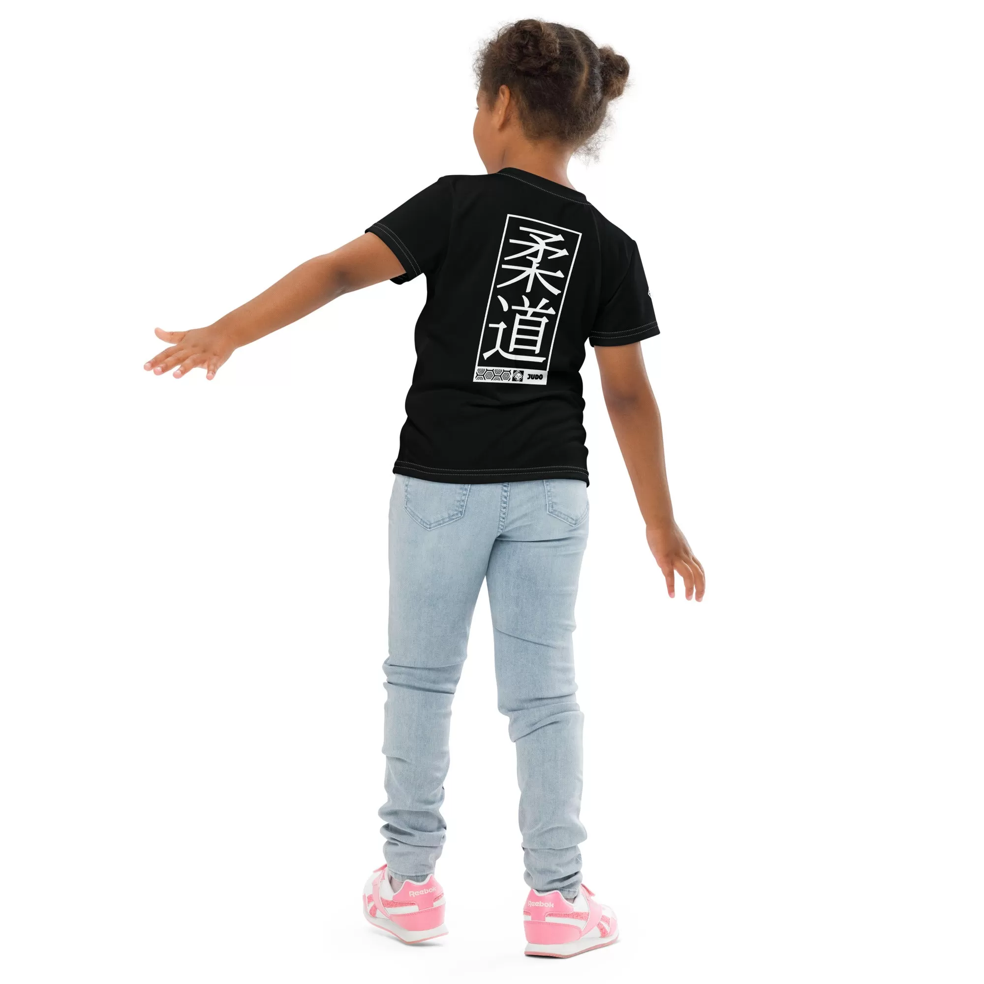 Chic Sun Defense: Girl's Short Sleeve Judo Rash Guard - Noir