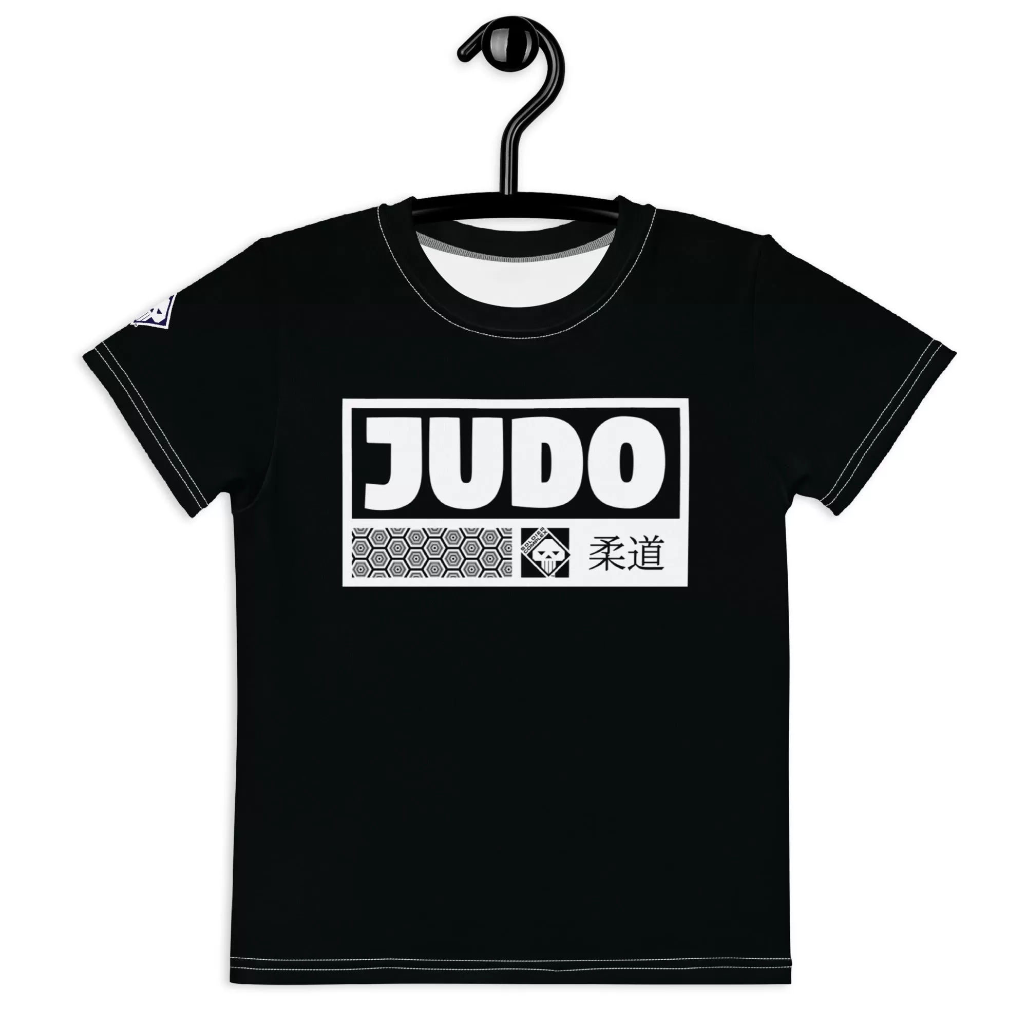 Chic Sun Defense: Girl's Short Sleeve Judo Rash Guard - Noir