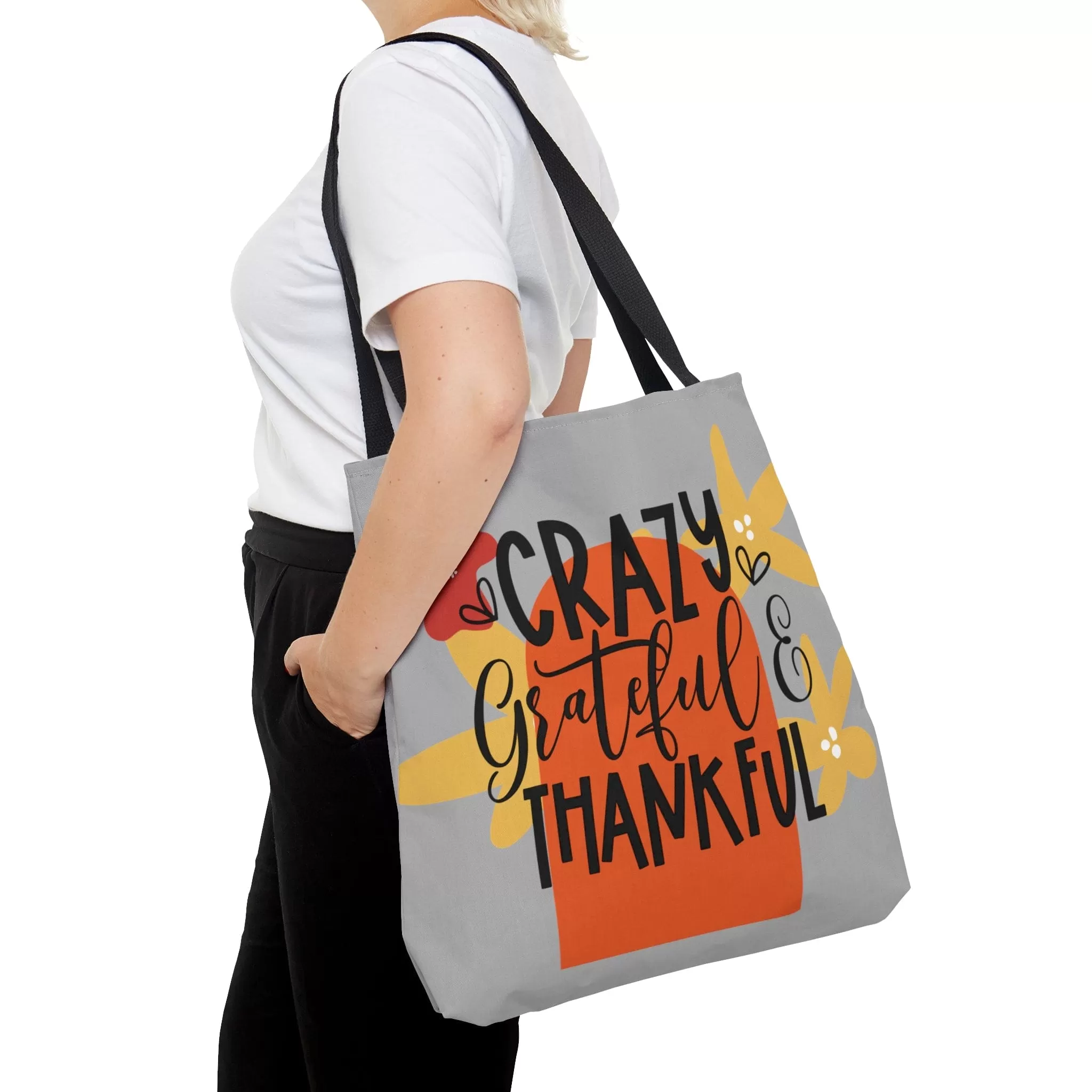 Crazy, Grateful, Thankful,  Tote Bag (AOP)