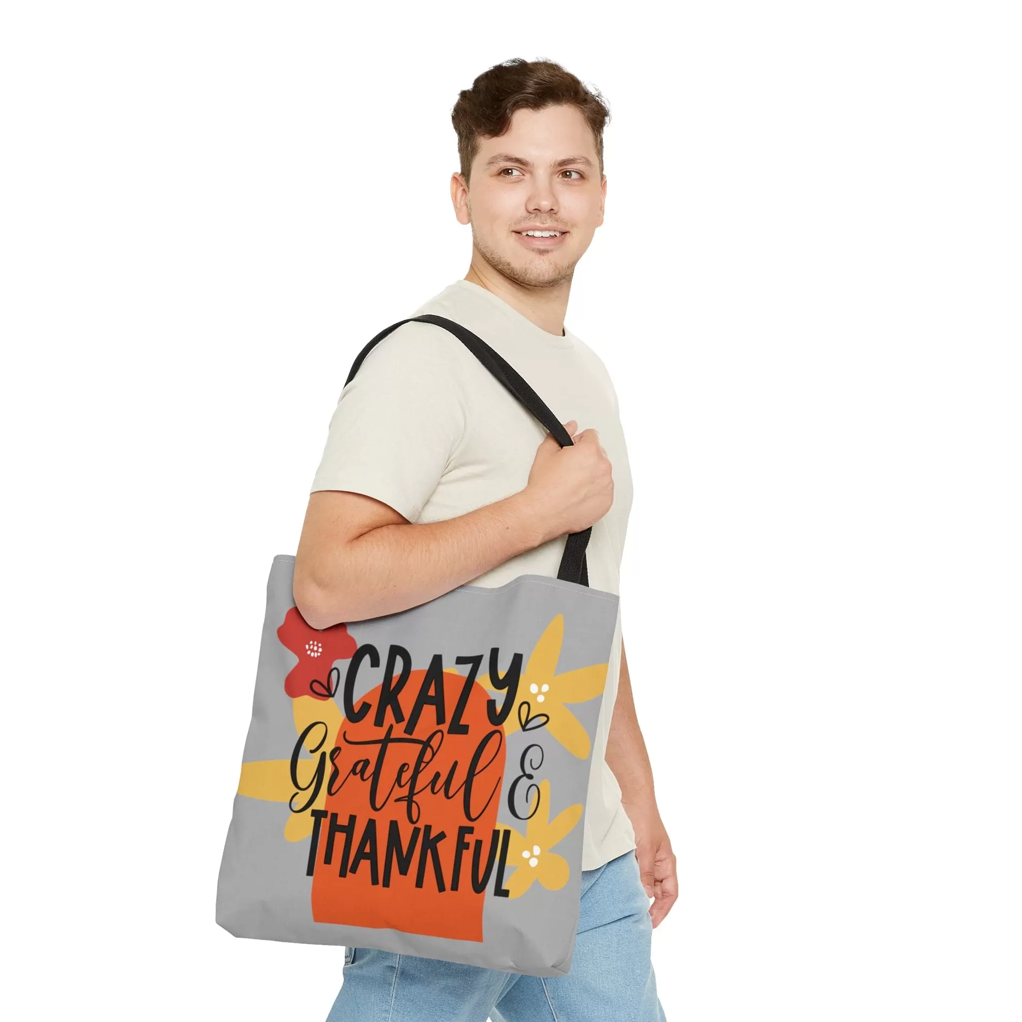 Crazy, Grateful, Thankful,  Tote Bag (AOP)