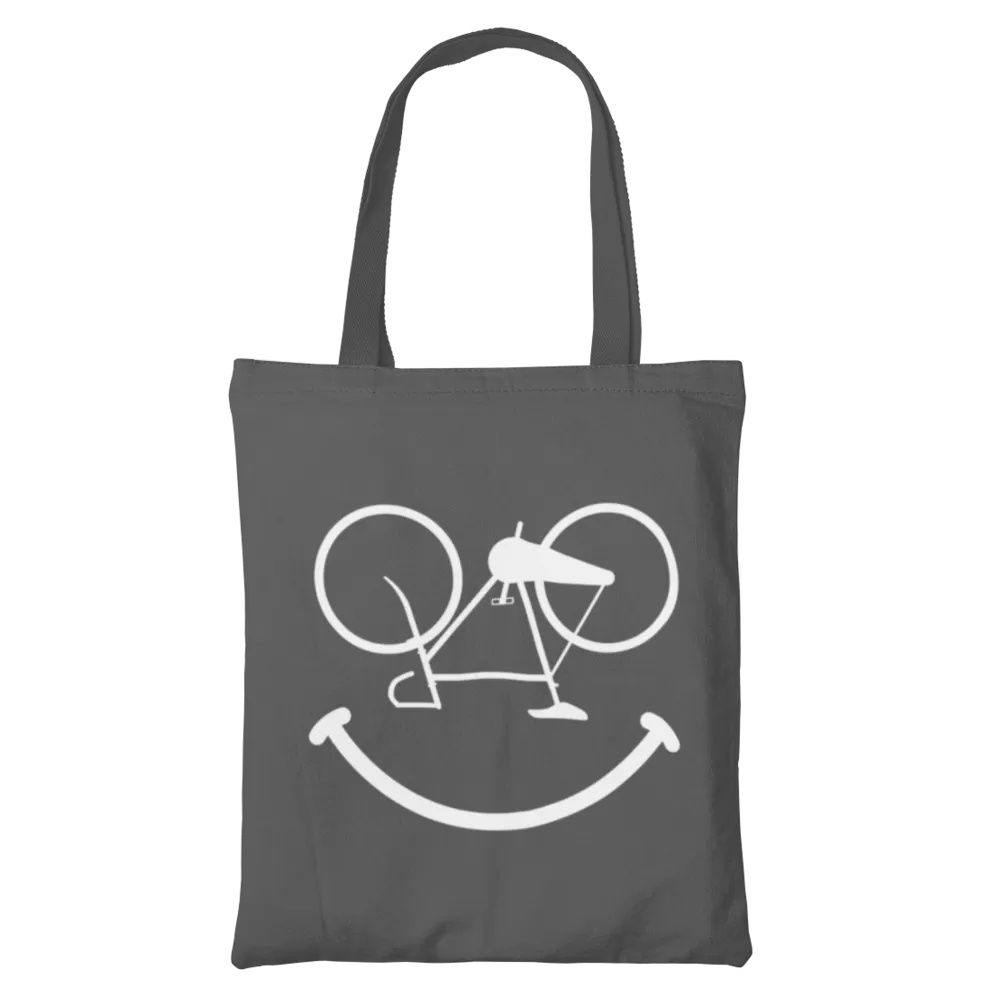 Cycling make me smile, Cycling Canvas Tote Bag