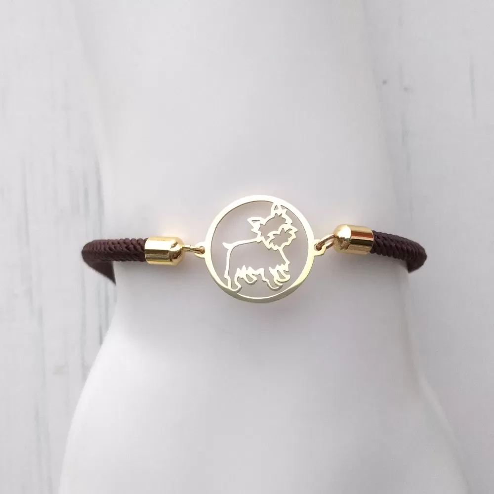 Dani Round Terrier Corded Slider Bracelet