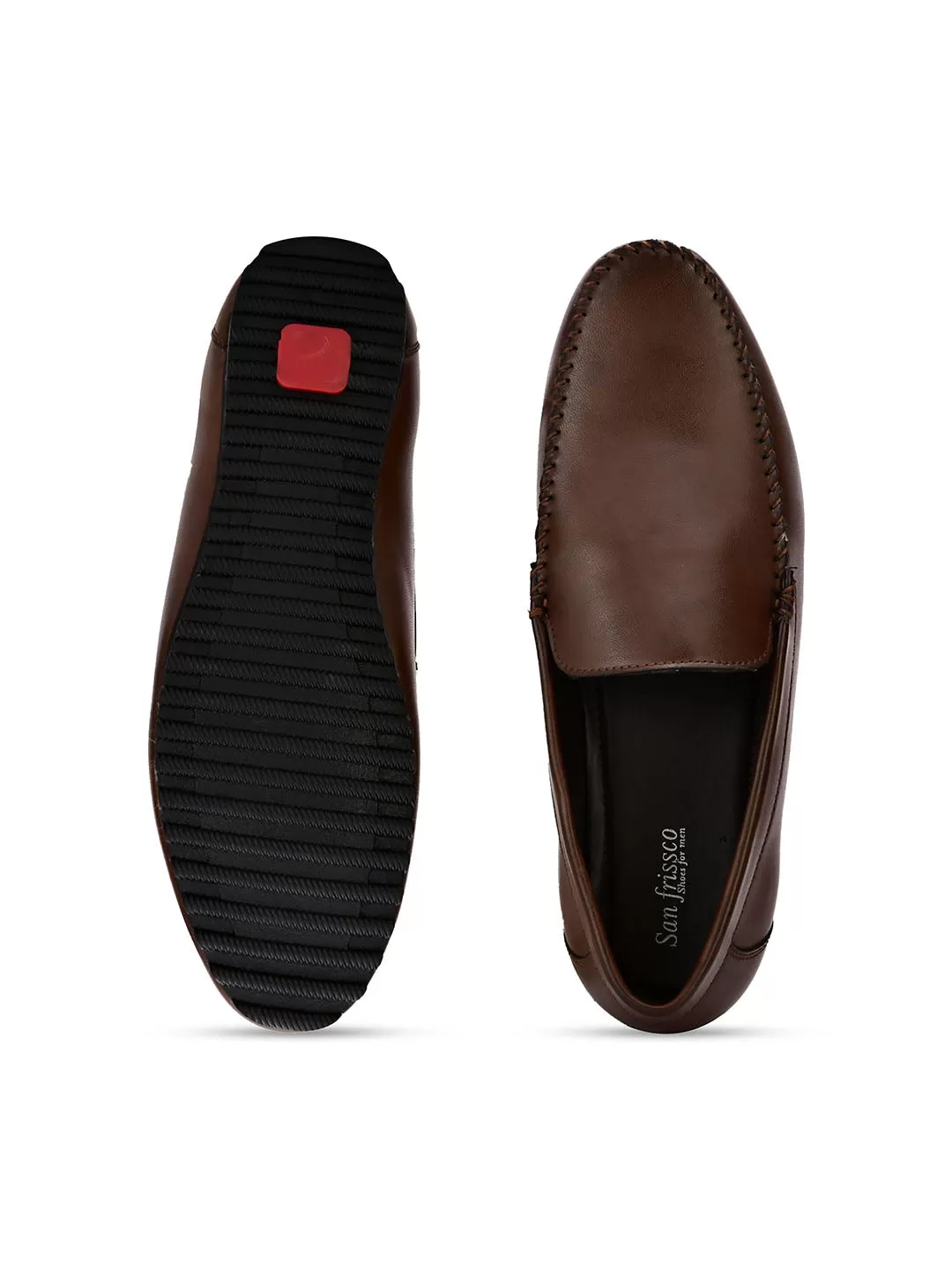 Dart Brown Solid Loafers